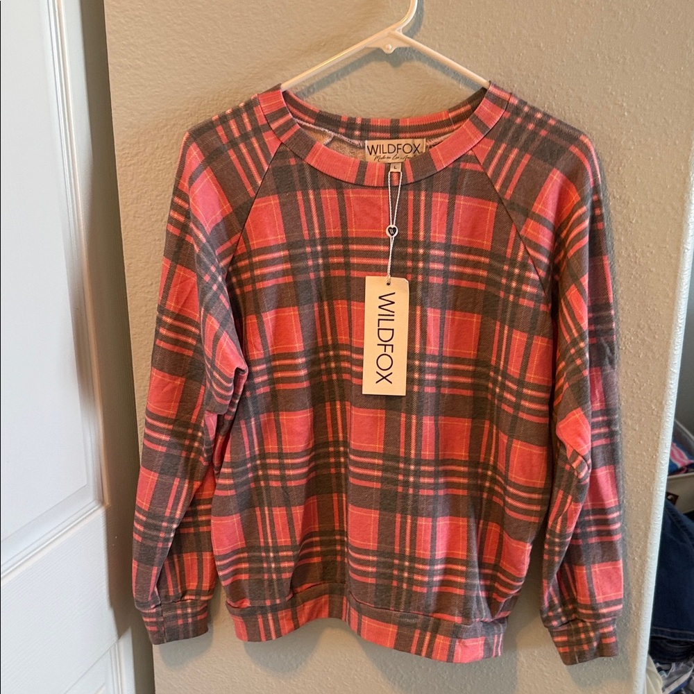 Wildfox Checkered Top in Pink and Gray